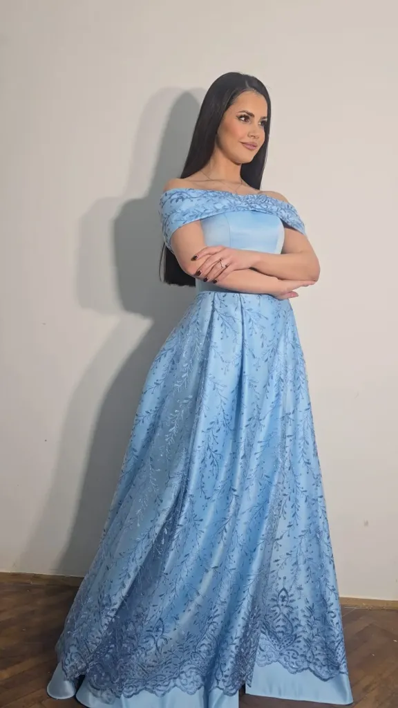 [265487] Suknja Sabina plava